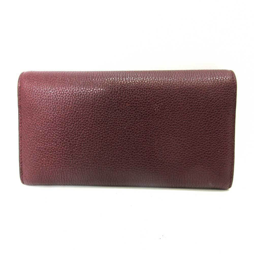 Gucci Zumi Continental Wallet Bordeaux Purple Reddish Brown Long Bi fold - Picture 2 of 5